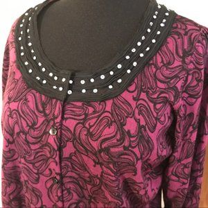 Halogen light, merino wool, embellished cardigan